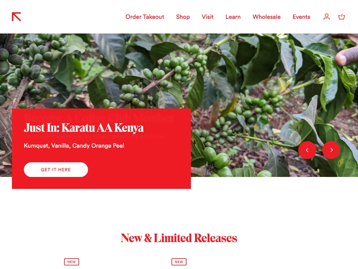 Upper Left Roasters's website