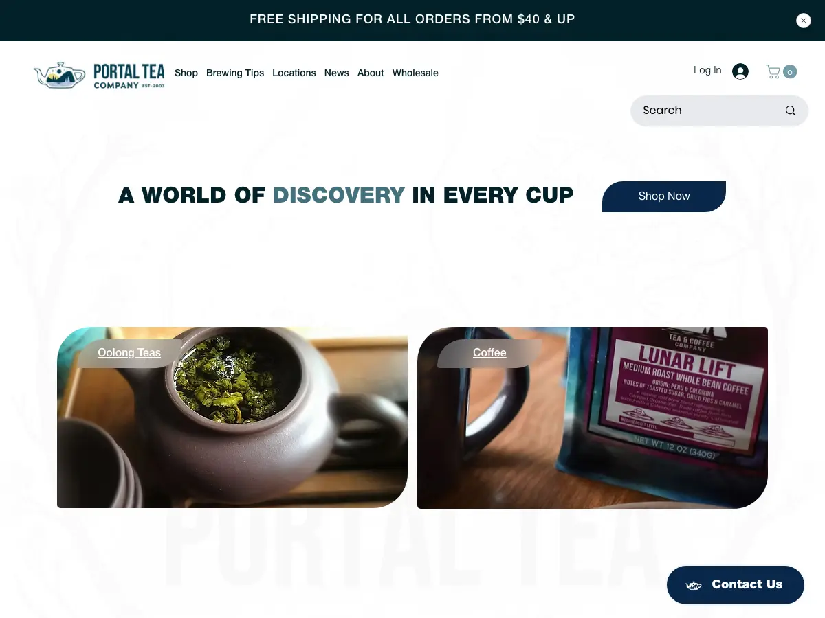 Portal Tea's website