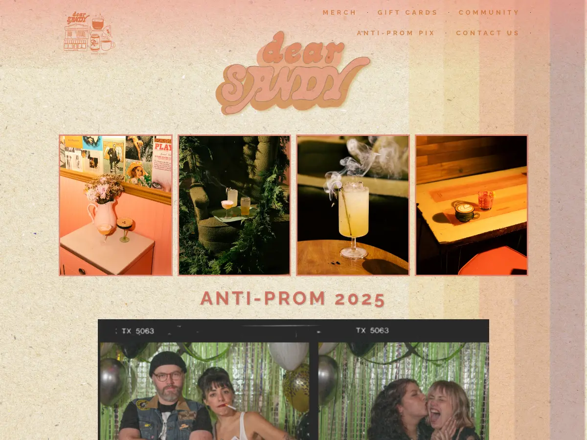 Dear Sandy's website