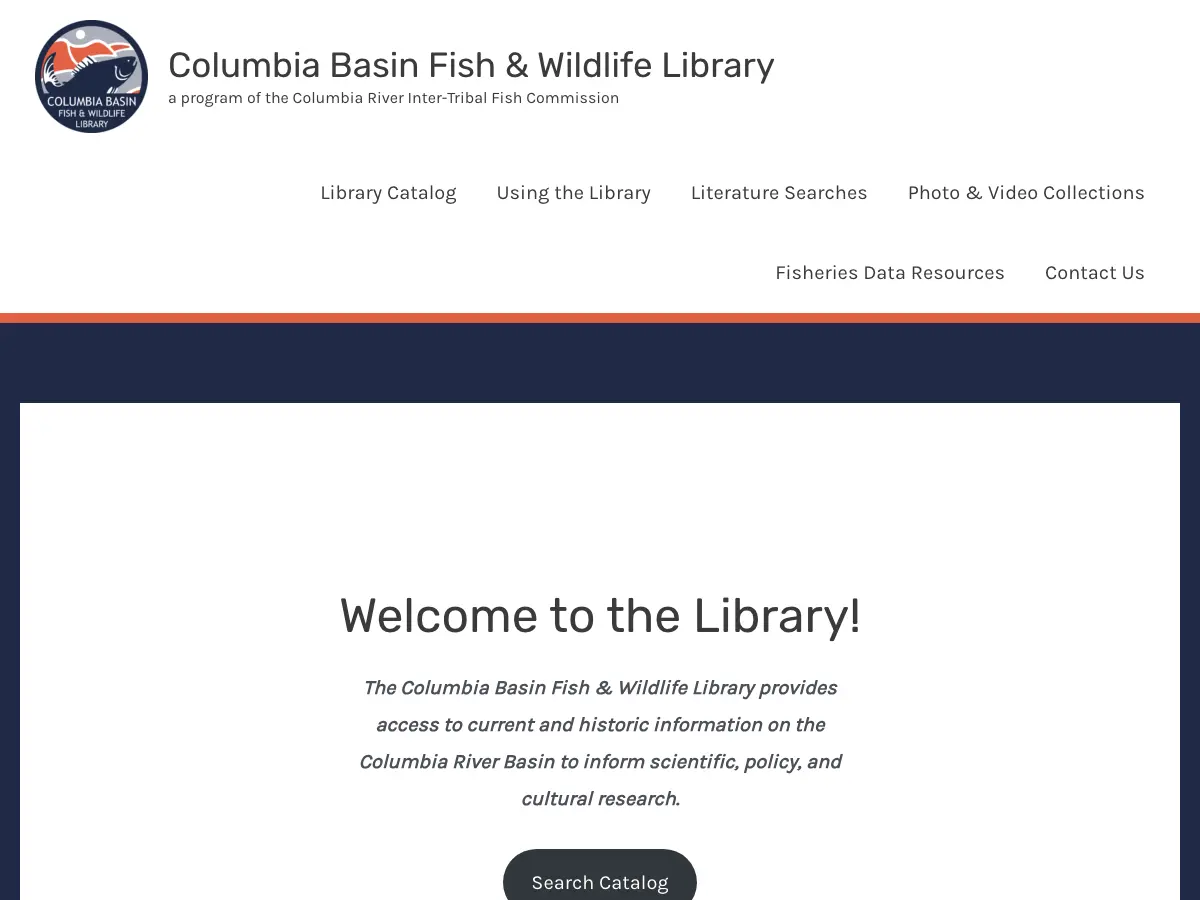 Columbia Basin Fish & Wildlife Library's website