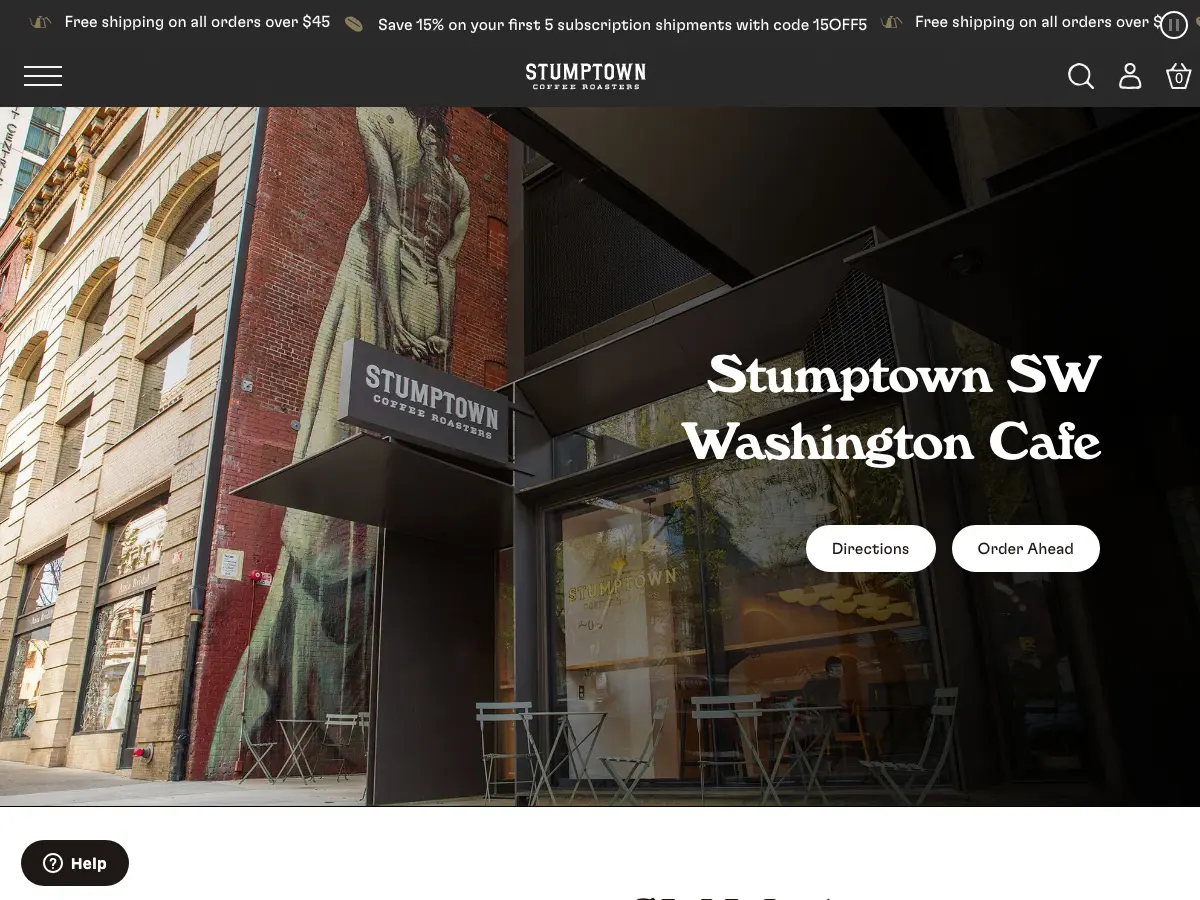Stumptown Coffee Roasters's website