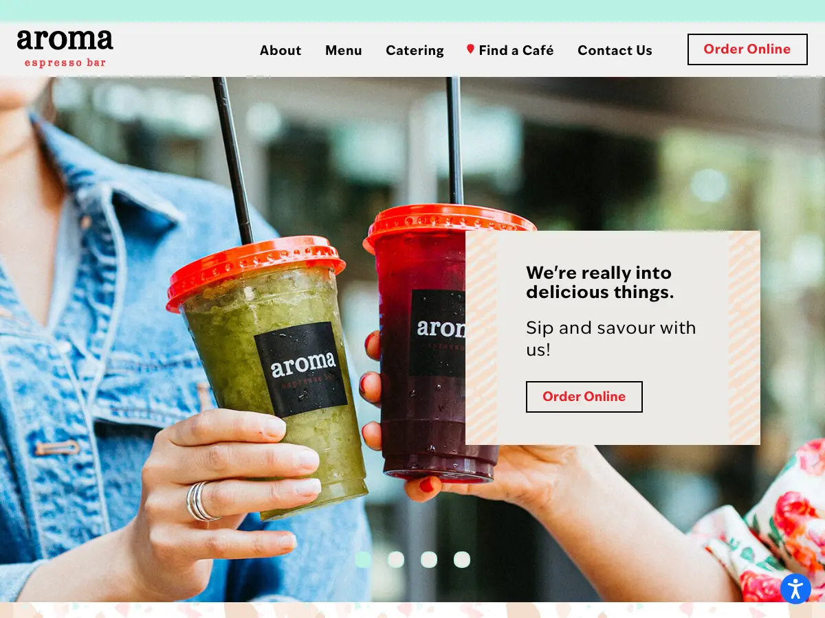 Aroma Espresso Bar's website