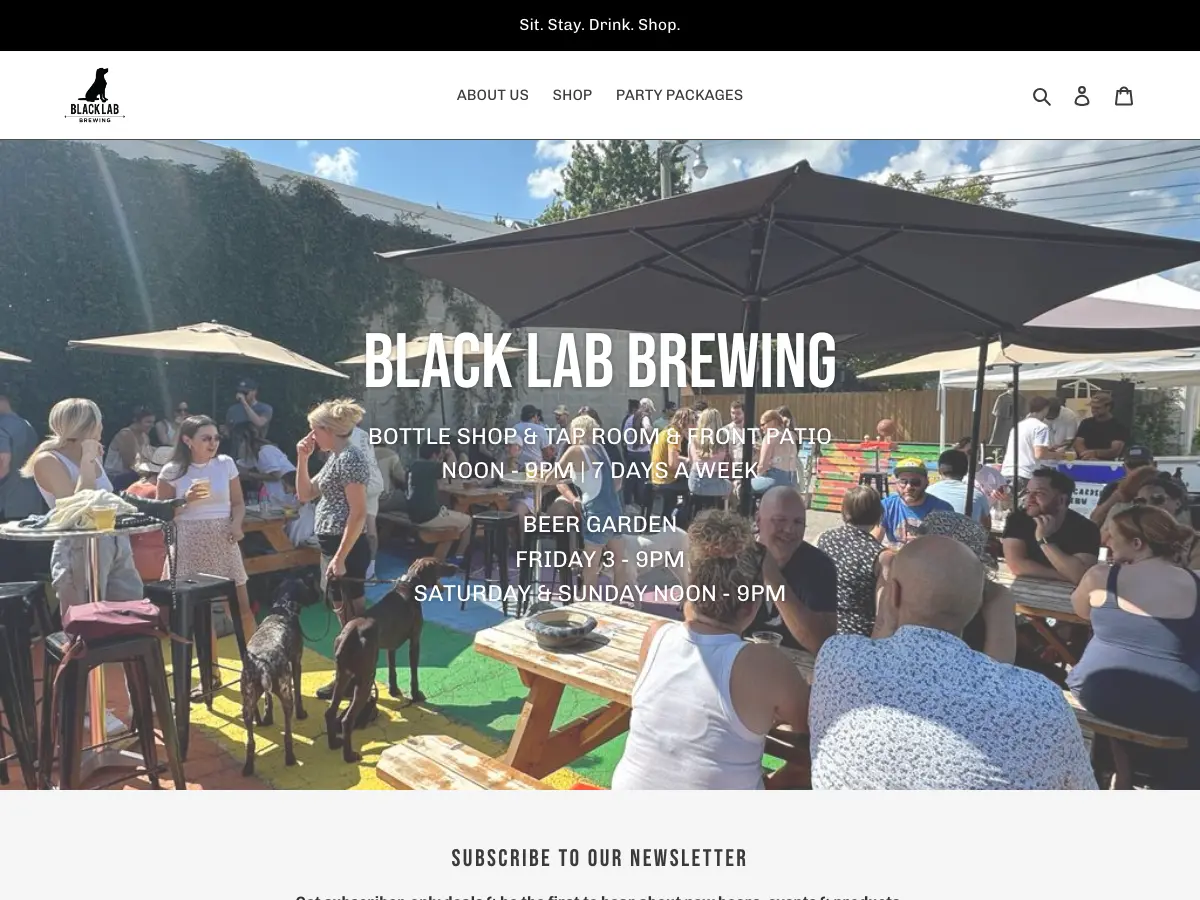 Black Lab Brewing's website
