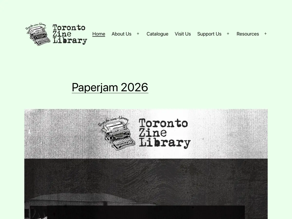 Toronto Zine Library's website
