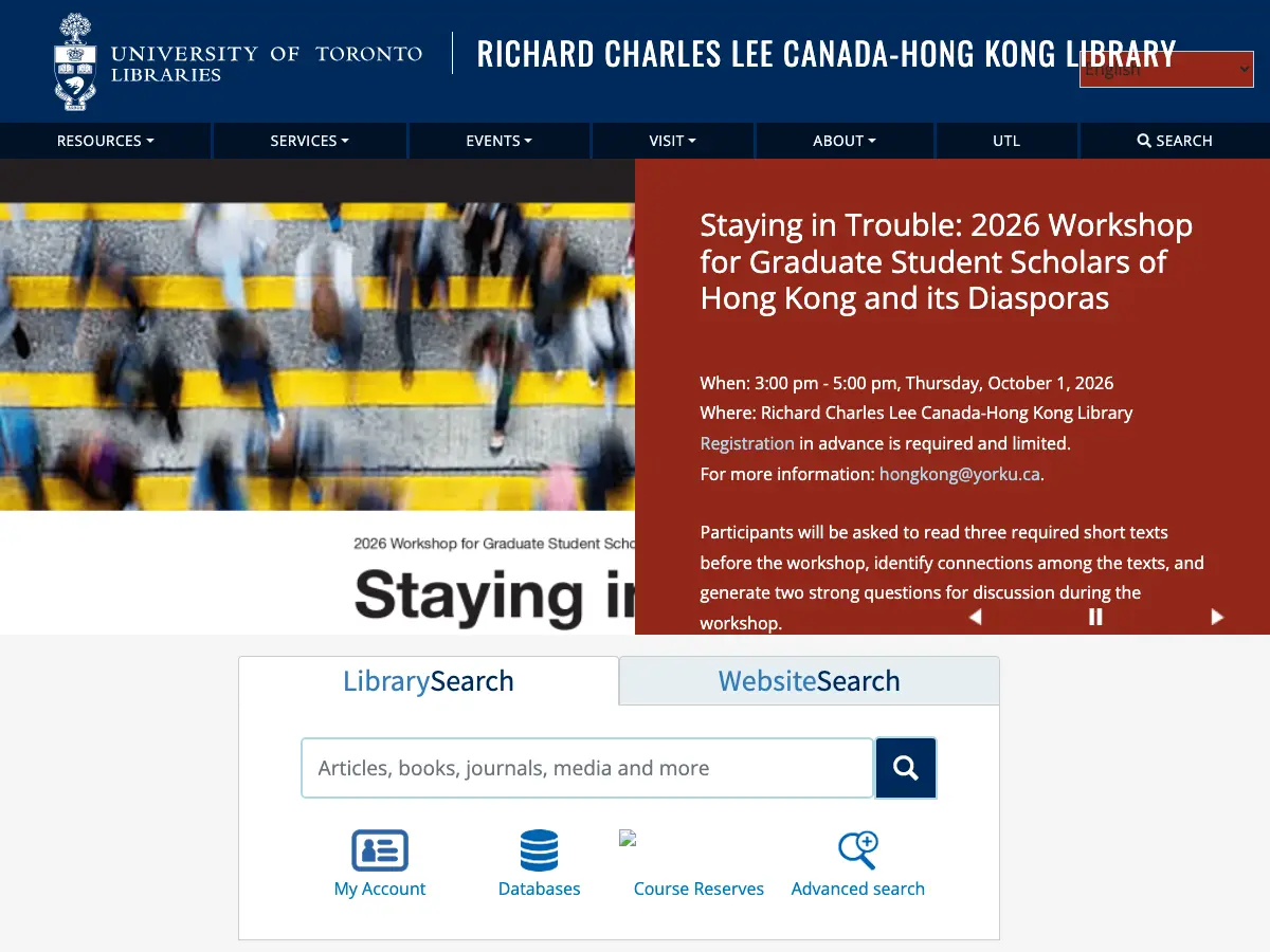 Richard Charles Lee Canada Hong Kong Library's website
