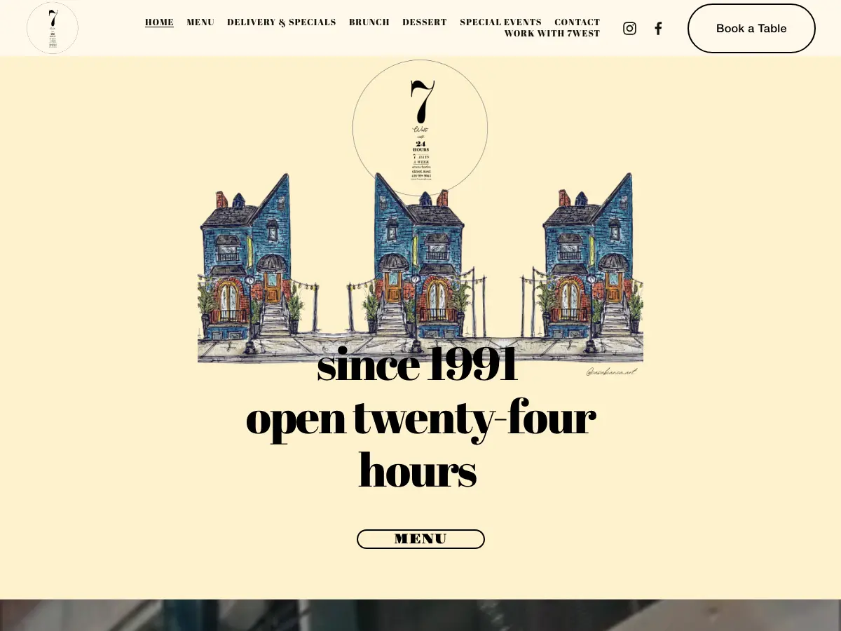 7 West Cafe's website