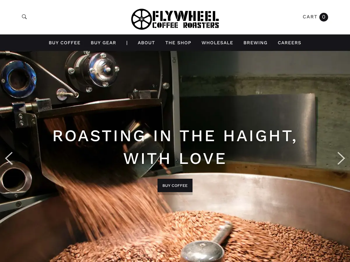 Flywheel Coffee's website