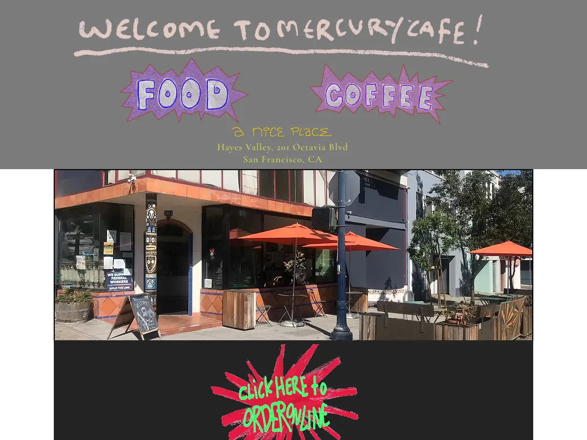 Mercury Cafe's website