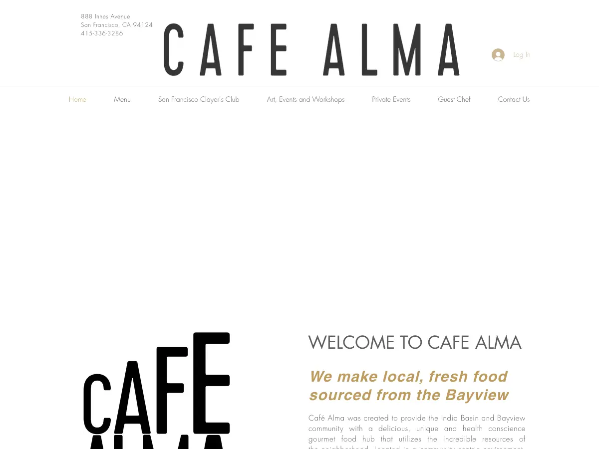 Cafe Alma's website