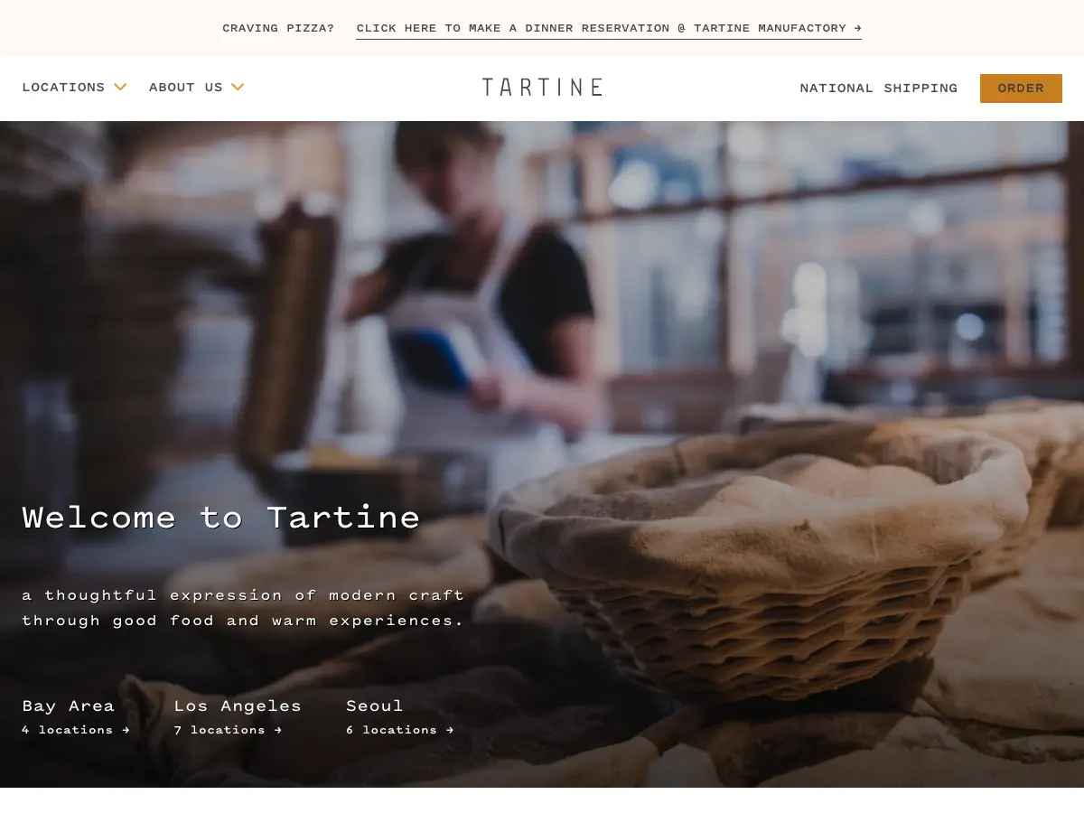 Tartine Bakery's website
