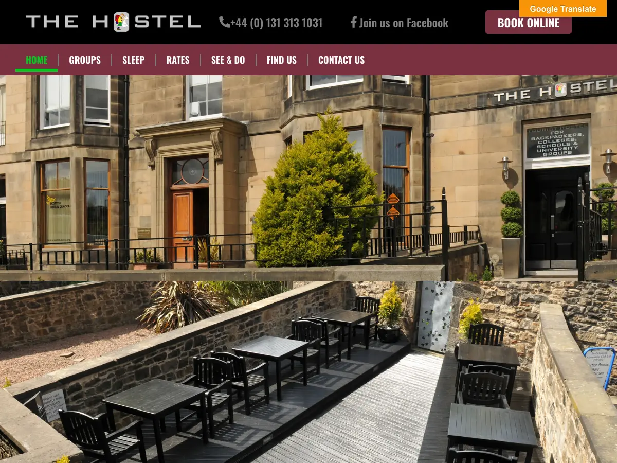 The Hostel's website
