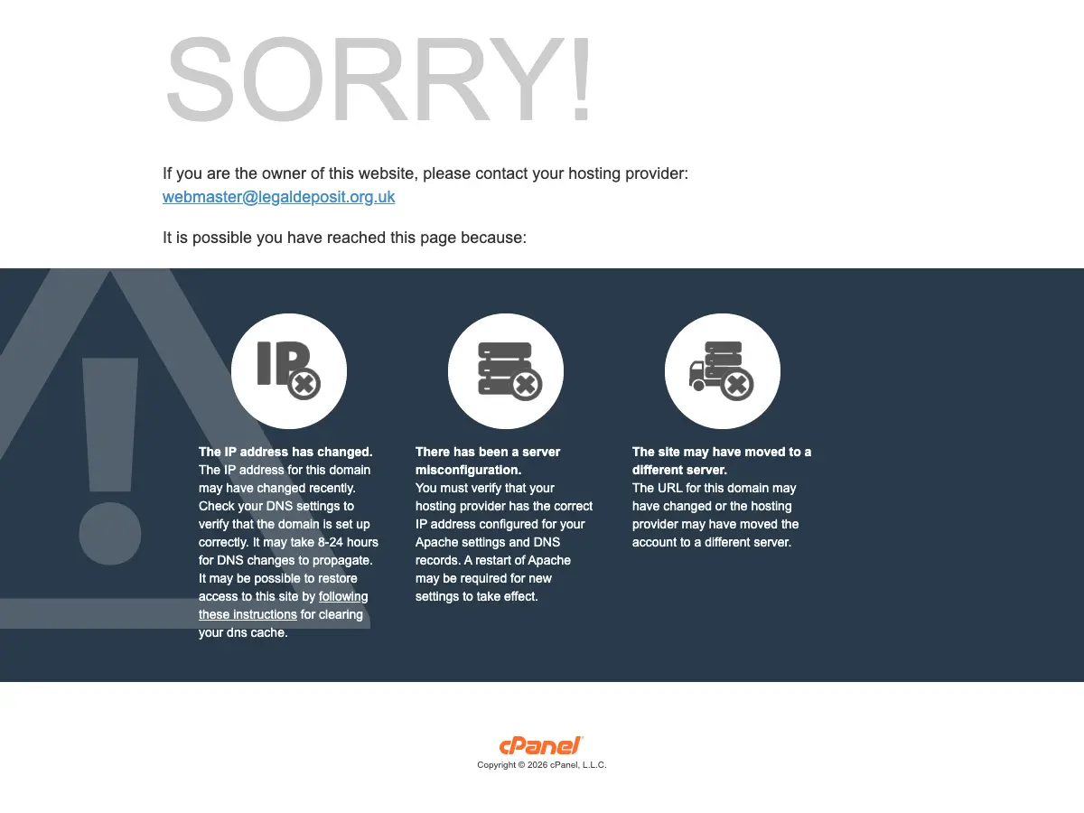 Agency For Legal Deposit Libraries's website