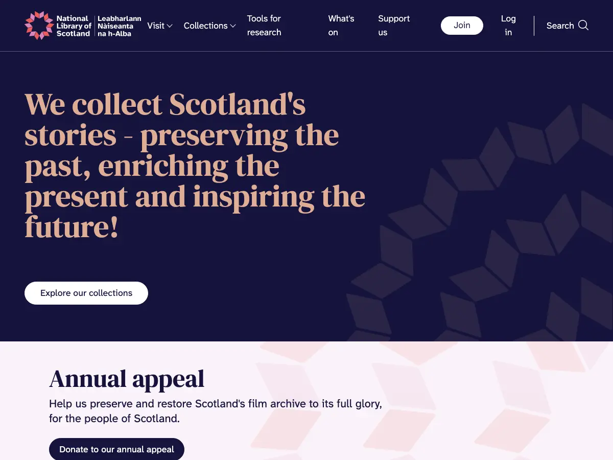 National Library of Scotland's website