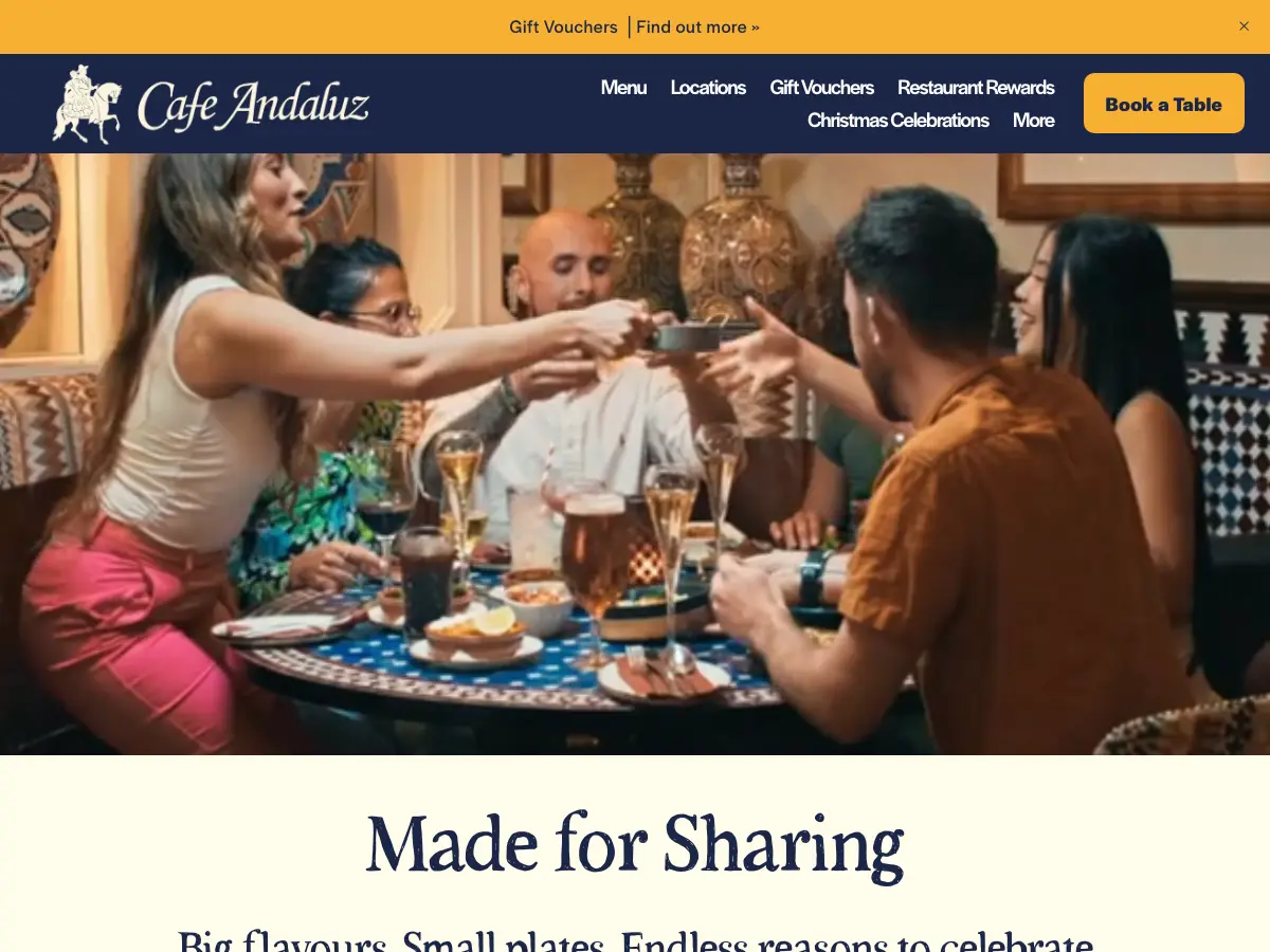 Cafe Andaluz's website