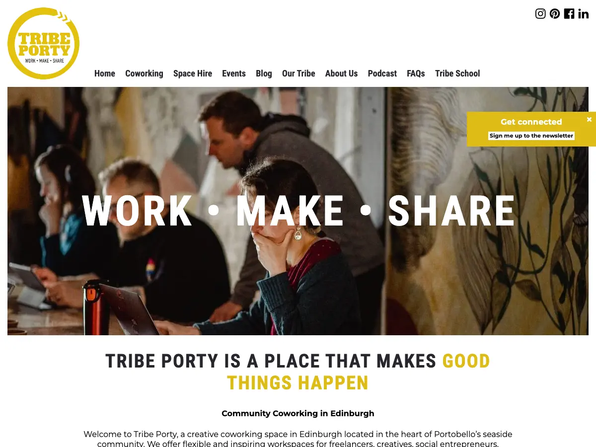 Tribe Porty's website