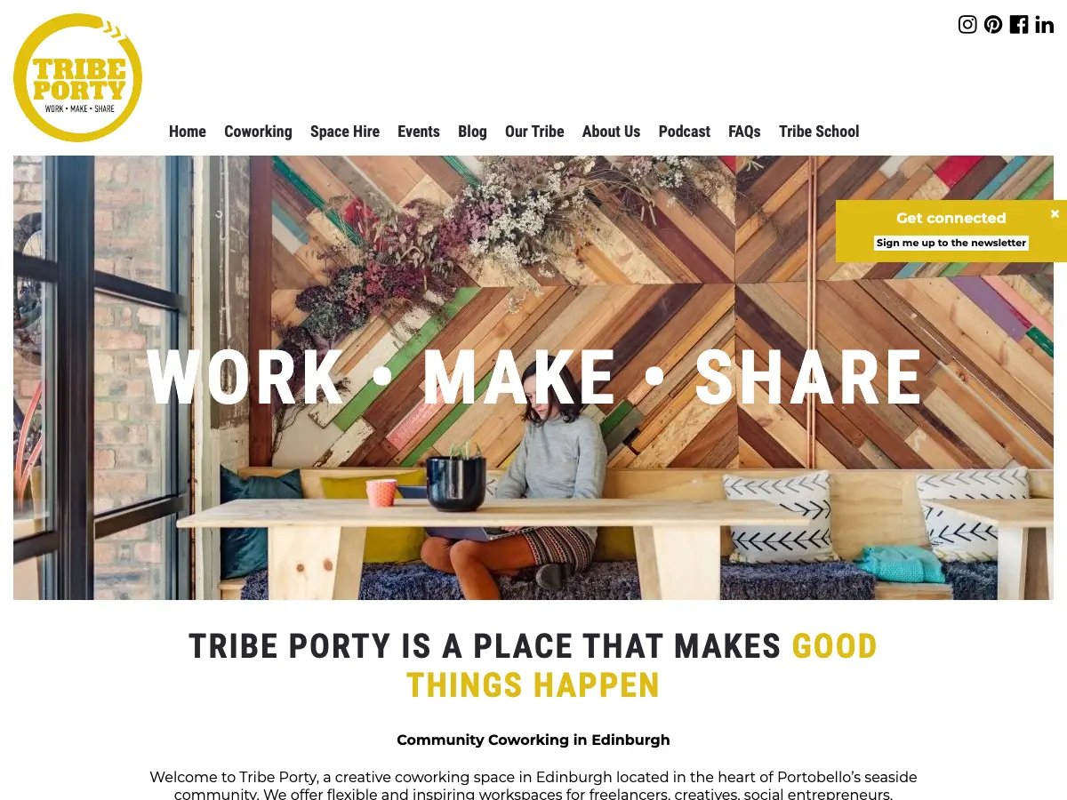 Tribe Porty's website
