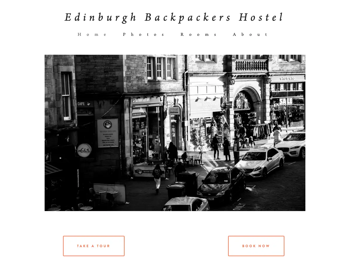Edinburgh Backpackers Hostel's website
