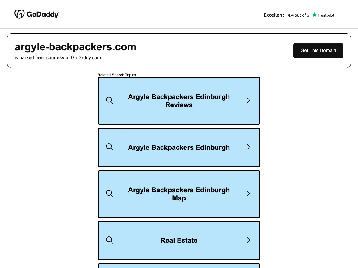 Argyle Backpackers's website