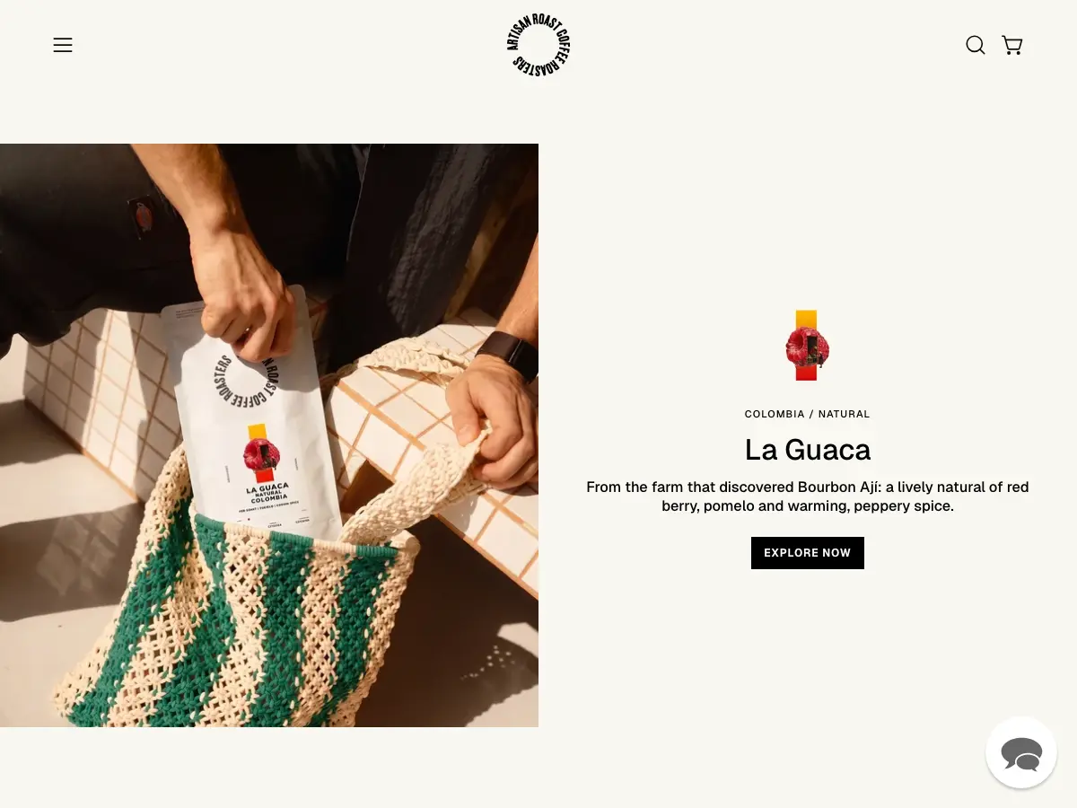 Artisan Roast's website