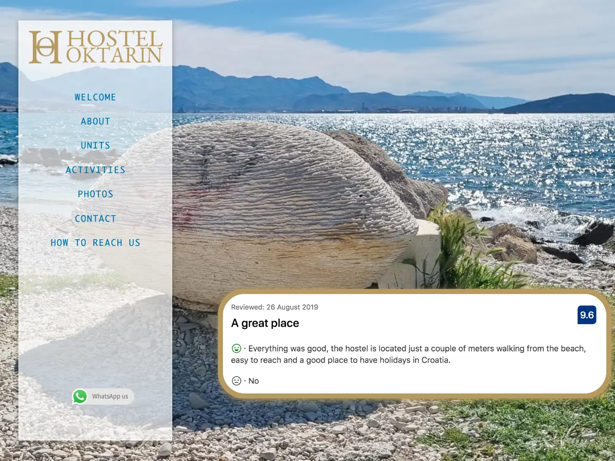 Hostel Oktarin's website