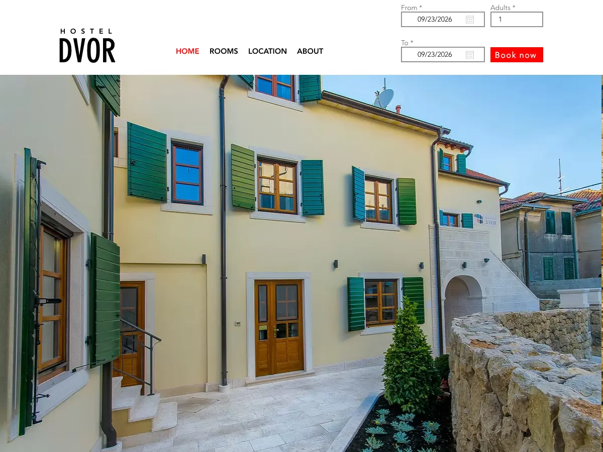 Hostel Dvor's website