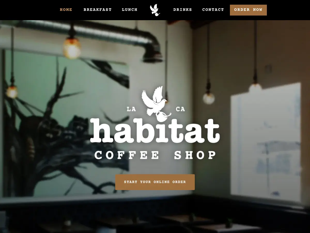 Habitat Coffee's website