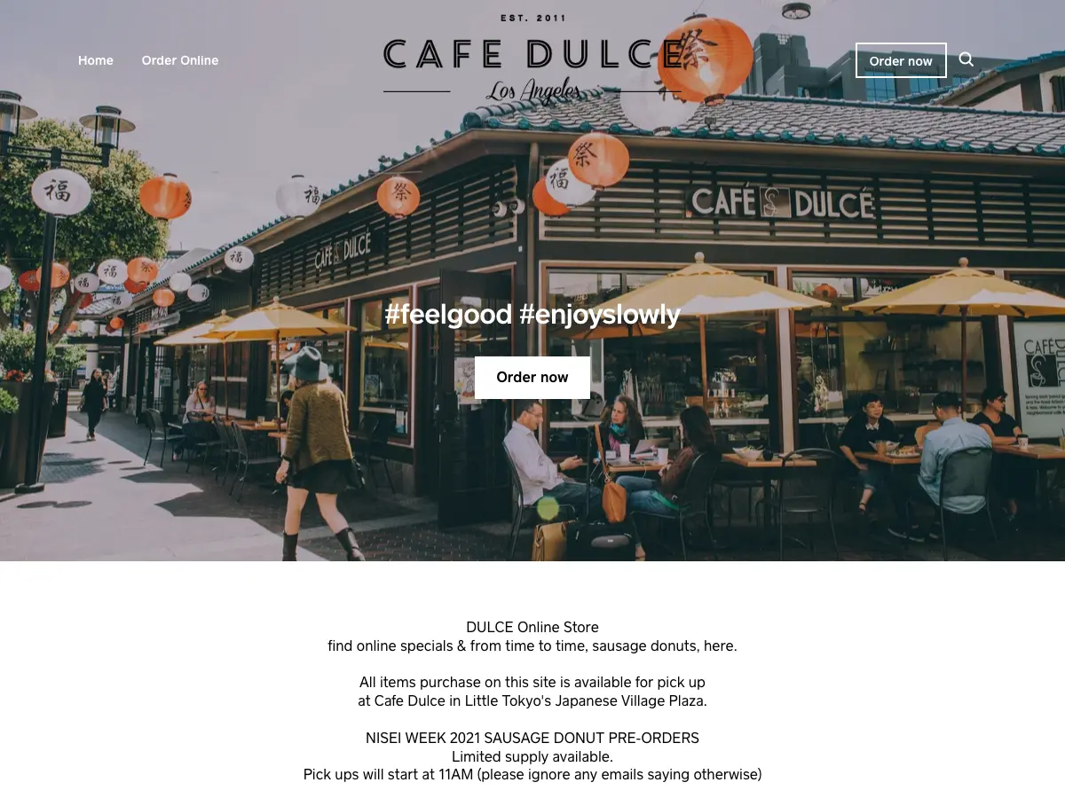 Cafe Dulce's website