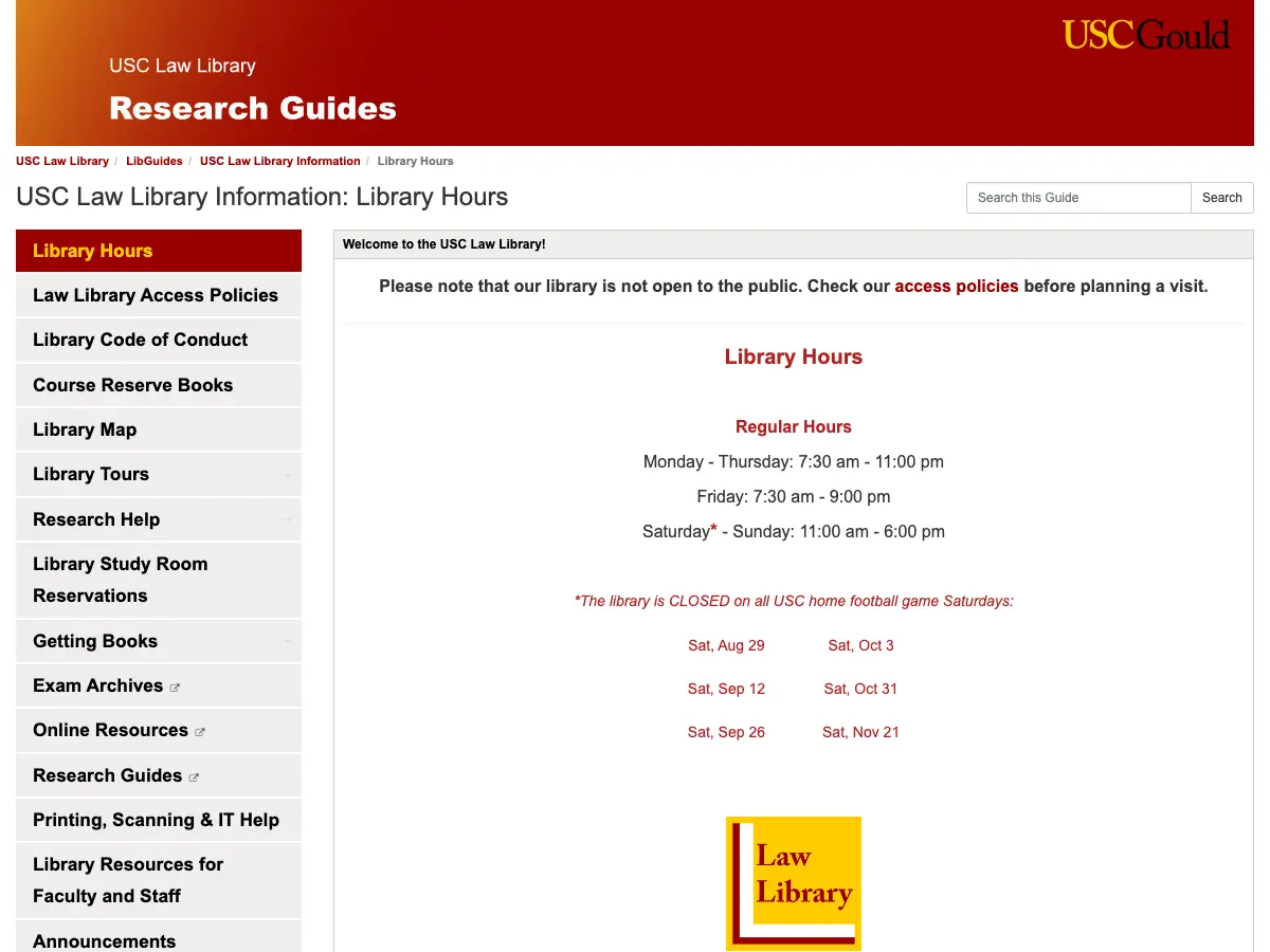 Asa V Call Law Library's website
