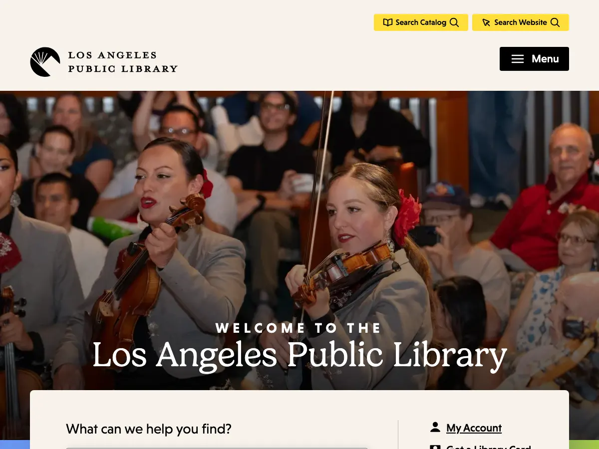 Pico Union Branch Library's website