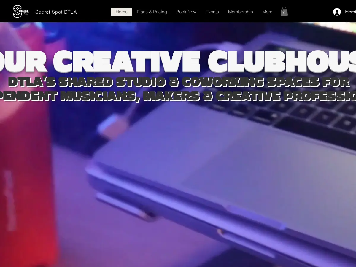 Secret Spot Dtla | Co-Working For Creatives's website