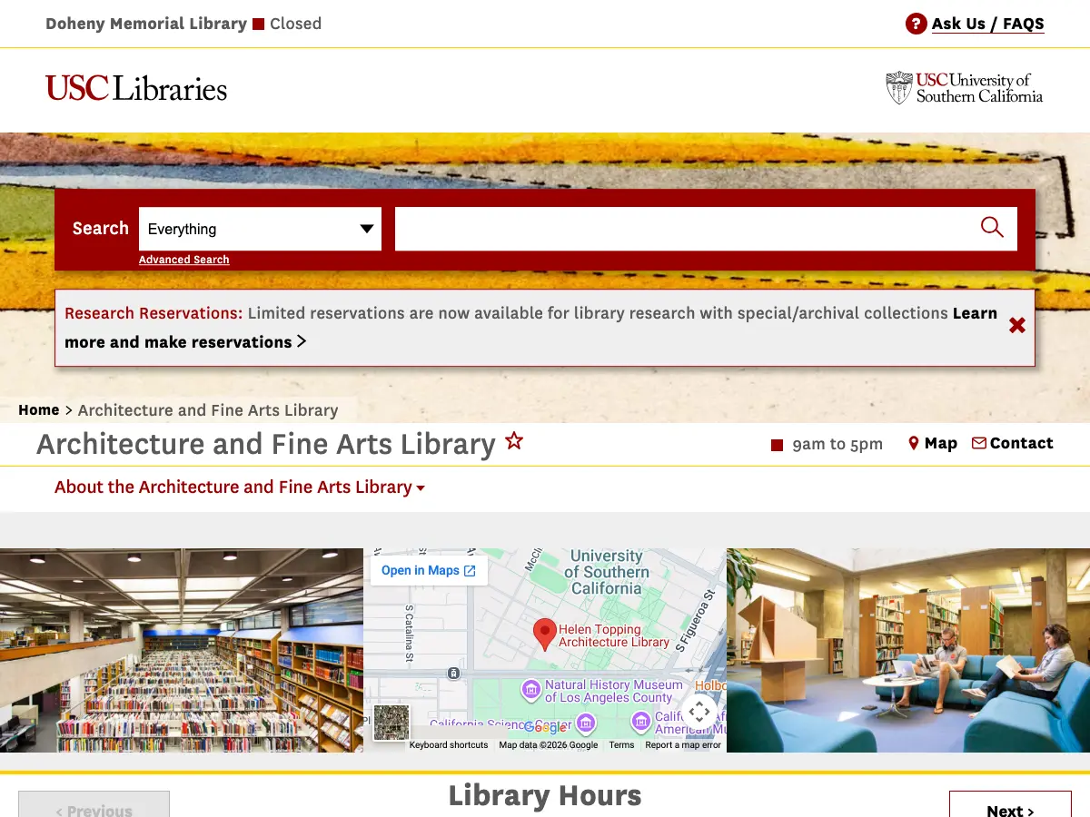 Helen Topping Architecture Library's website