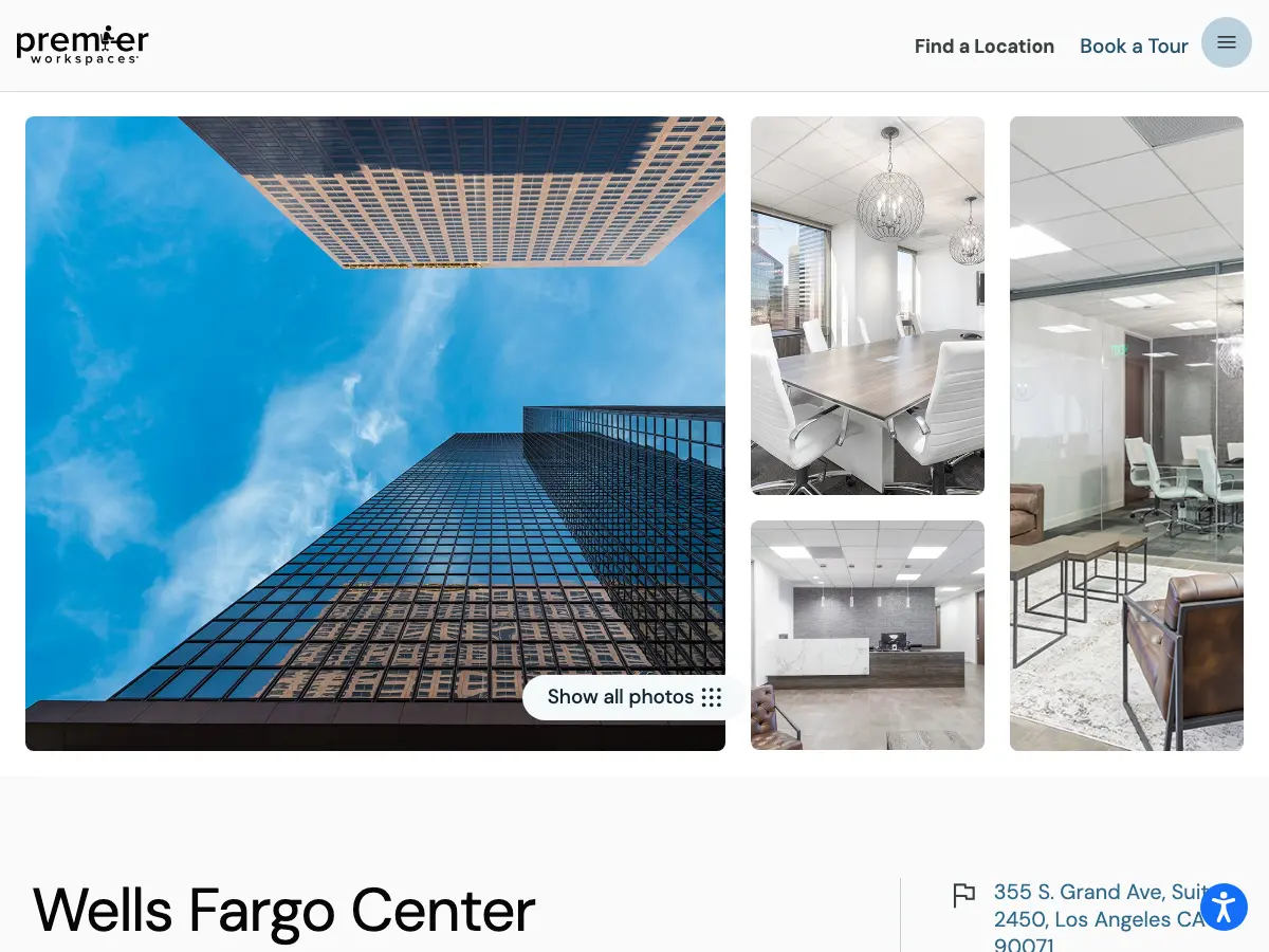 Premier Workspaces – Coworking & Office Space's website