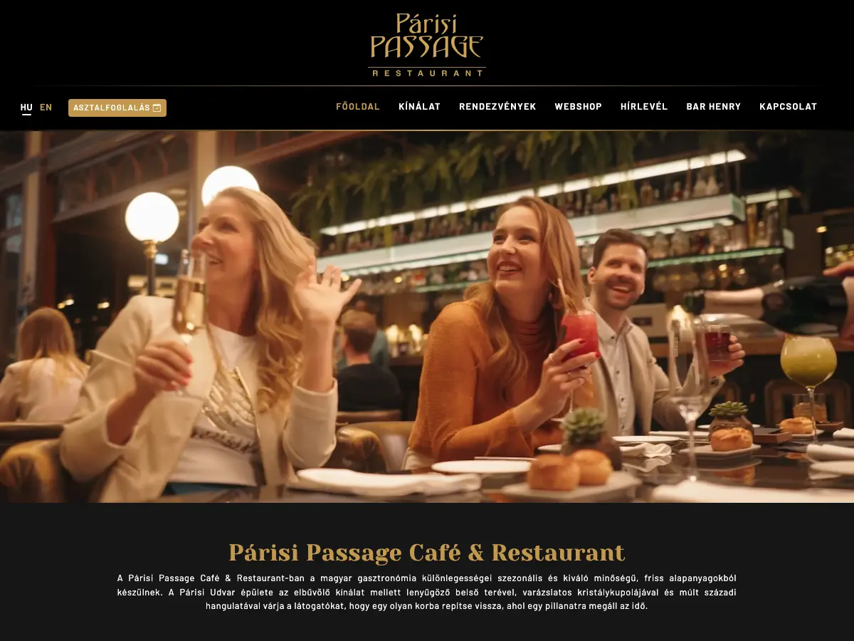 Párisi Passage Café & Brasserie's website