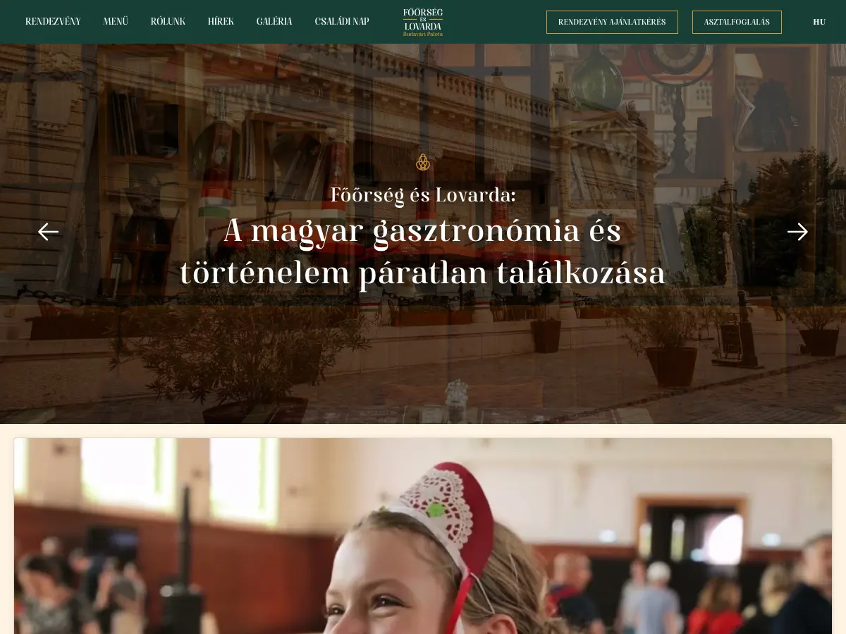 Főőrség Étterem és Kávéház's website