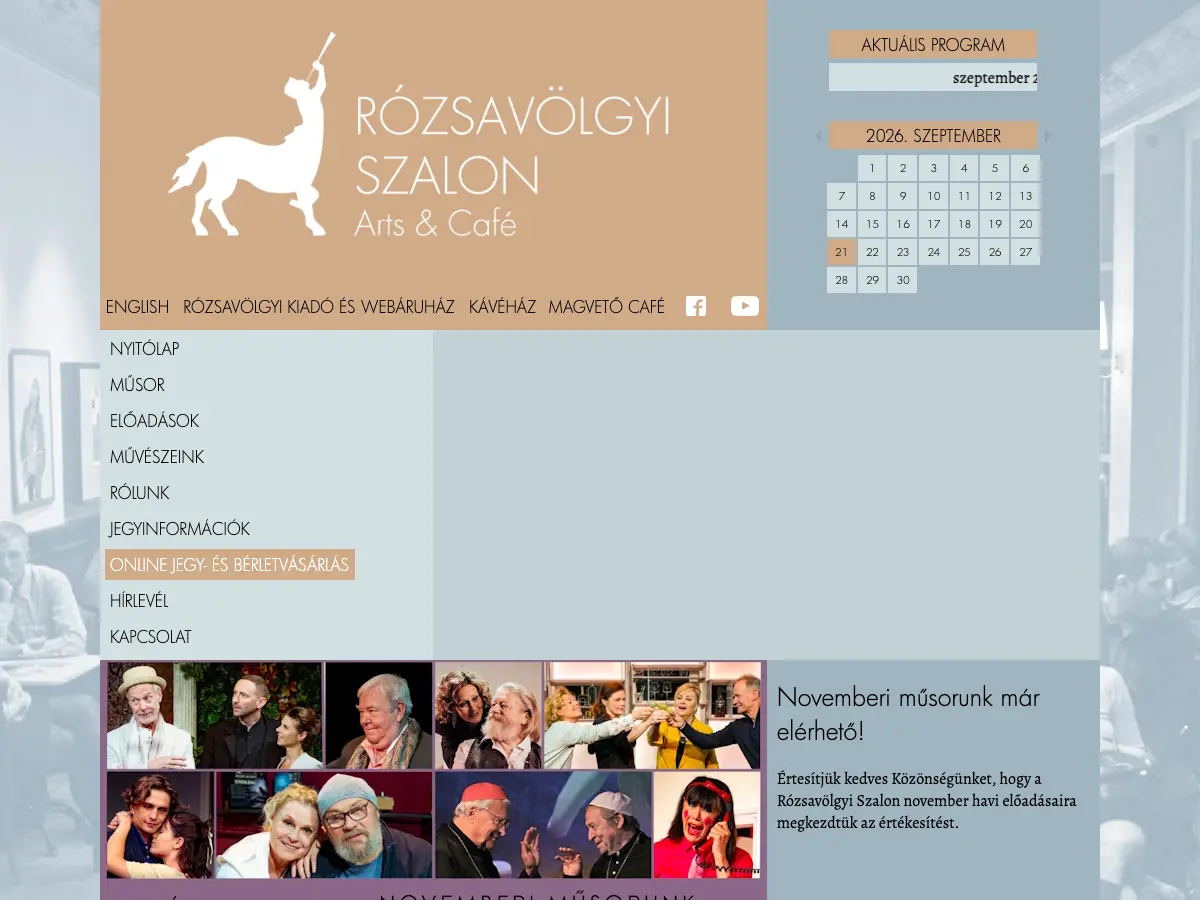 Rózsavölgyi Szalon's website