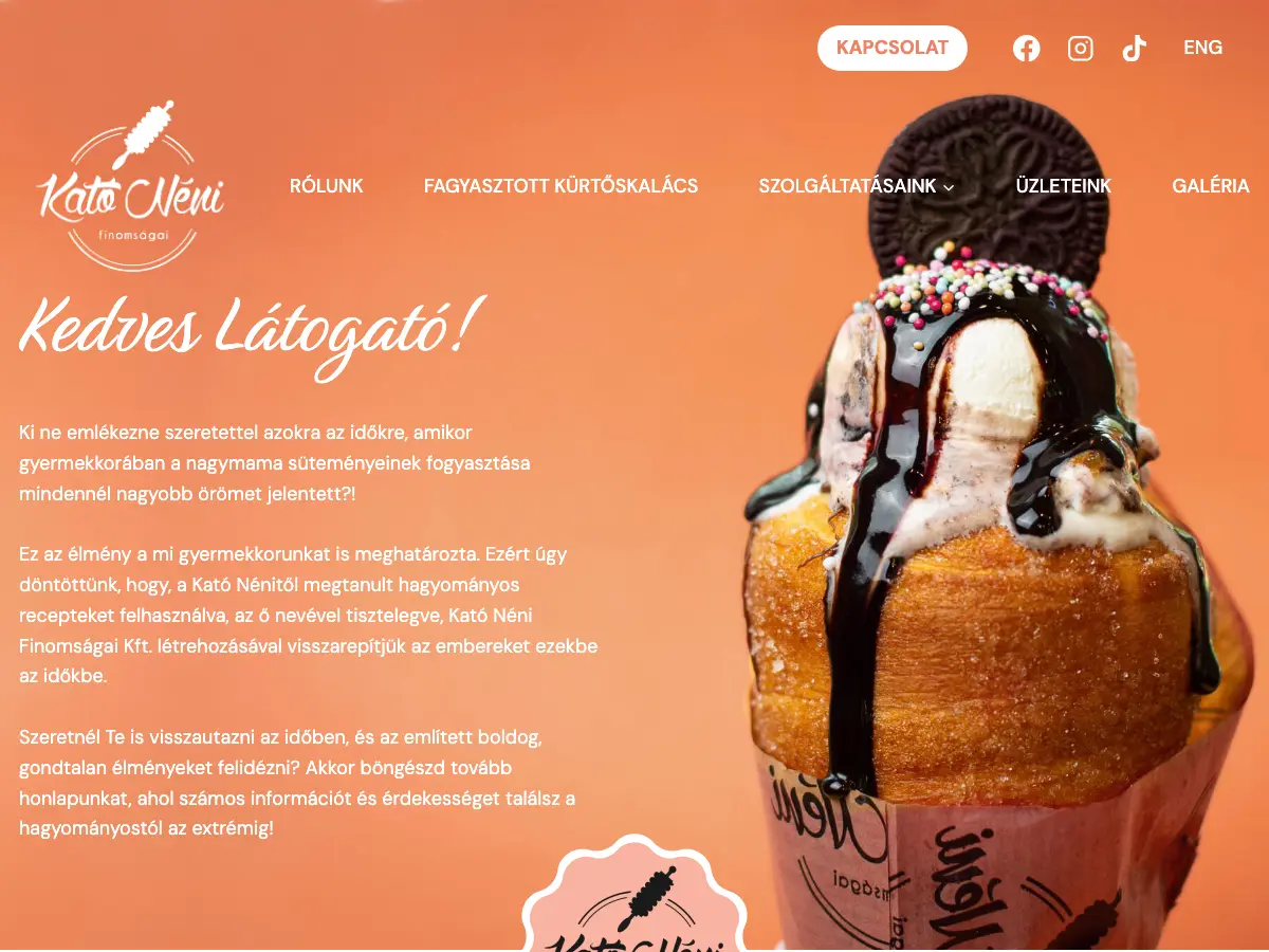 Kató Néni Finomságai's website