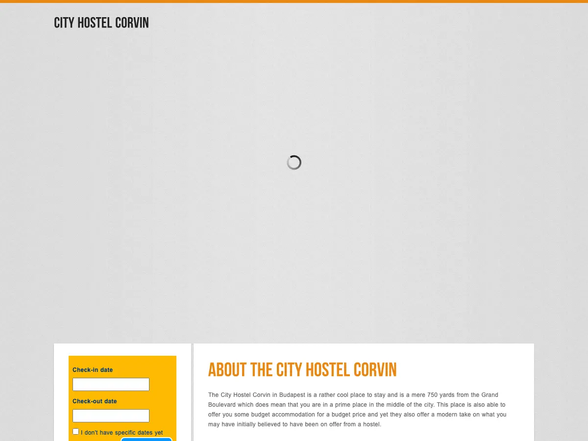 City Hostel Corvin's website