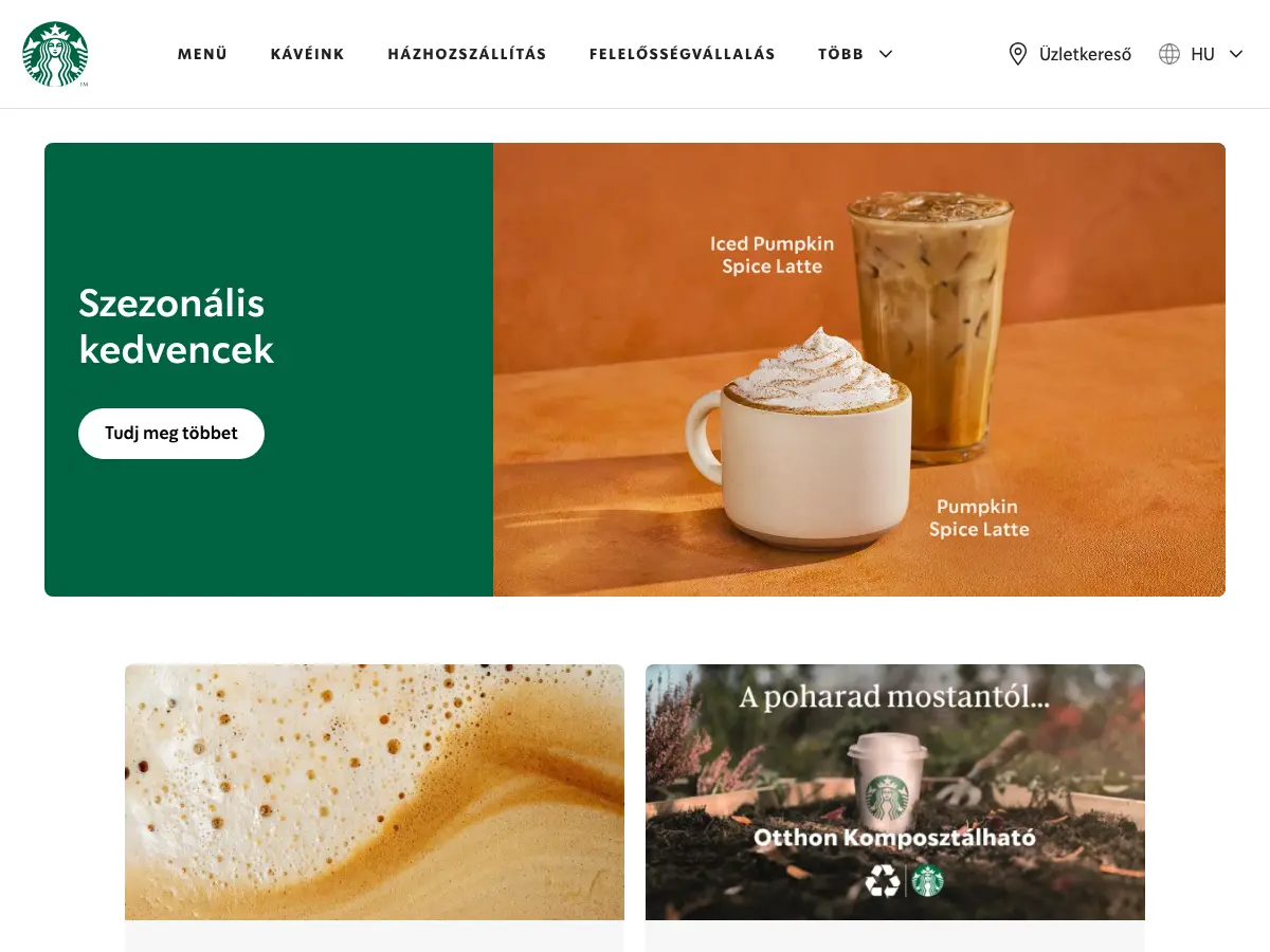 Starbucks's website