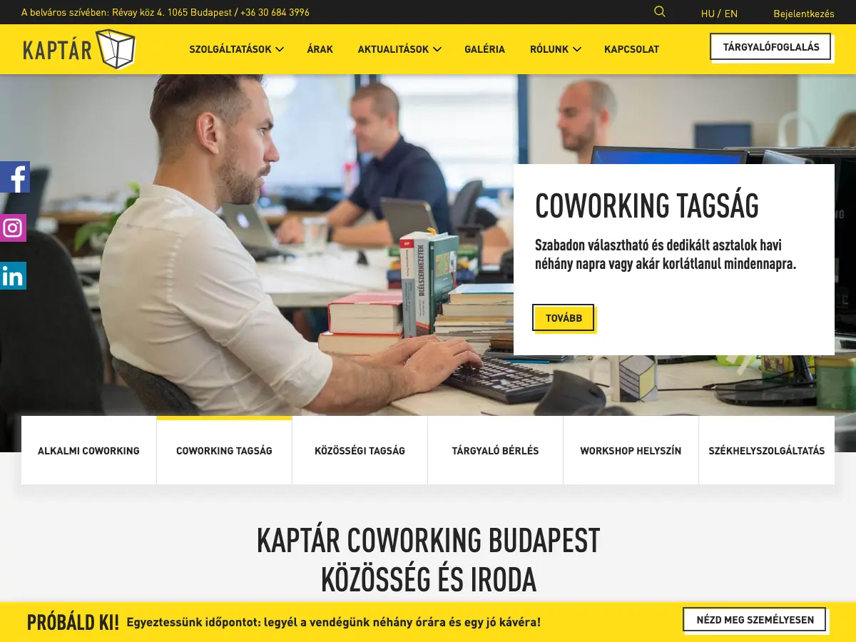 KAPTÁR's website