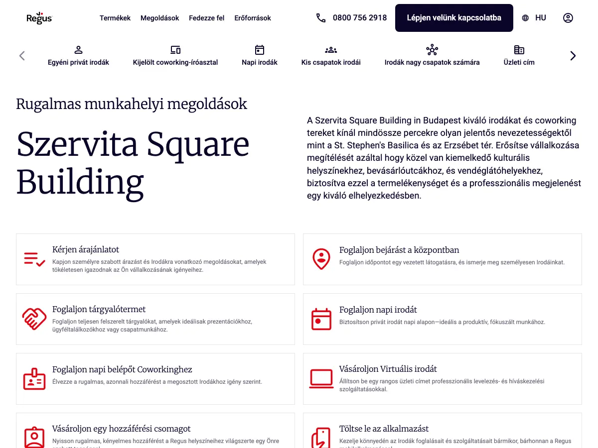 Regus's website
