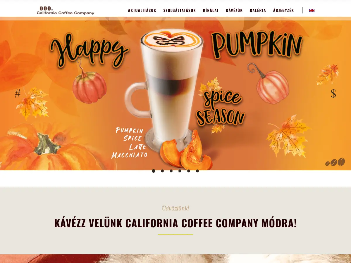 California Coffee Company's website