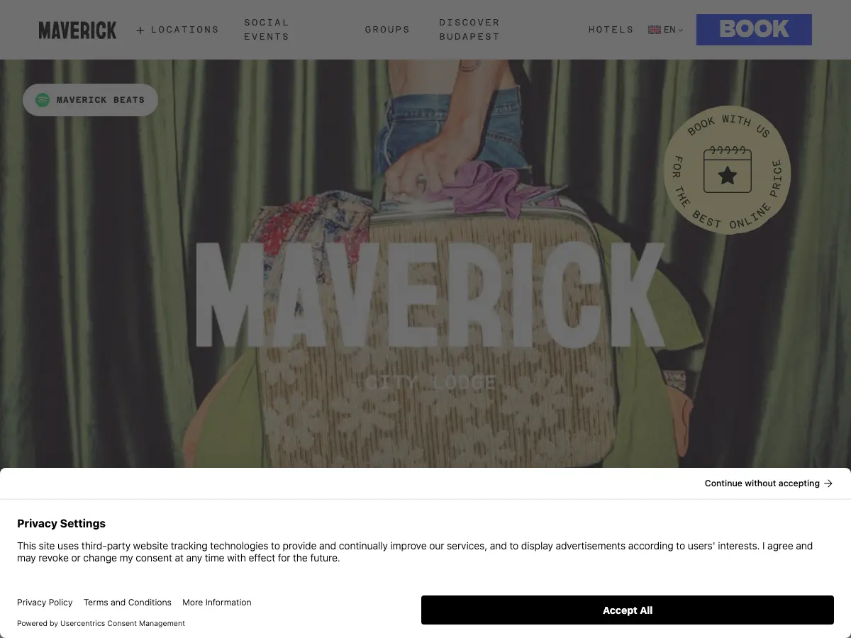Maverick City Lodge's website