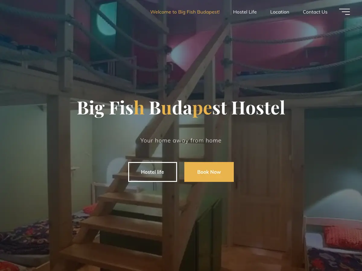 Big Fish Budapest Hostel's website