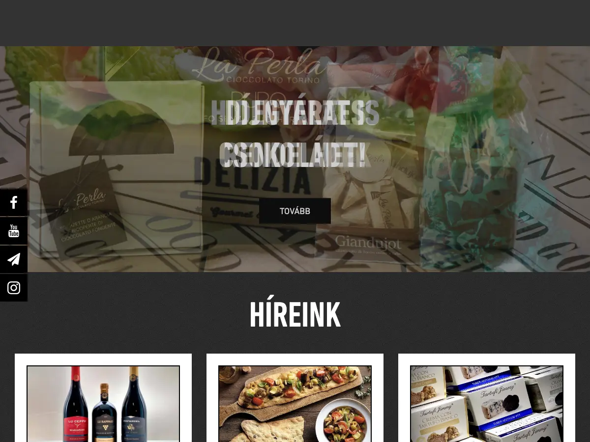 Delizia Gourmet & More's website