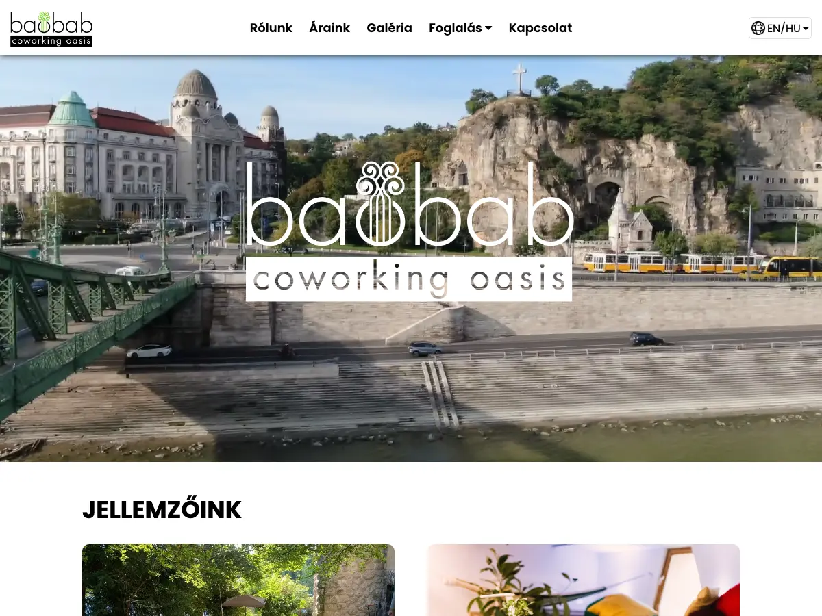 Baobab Coworking Oasis's website