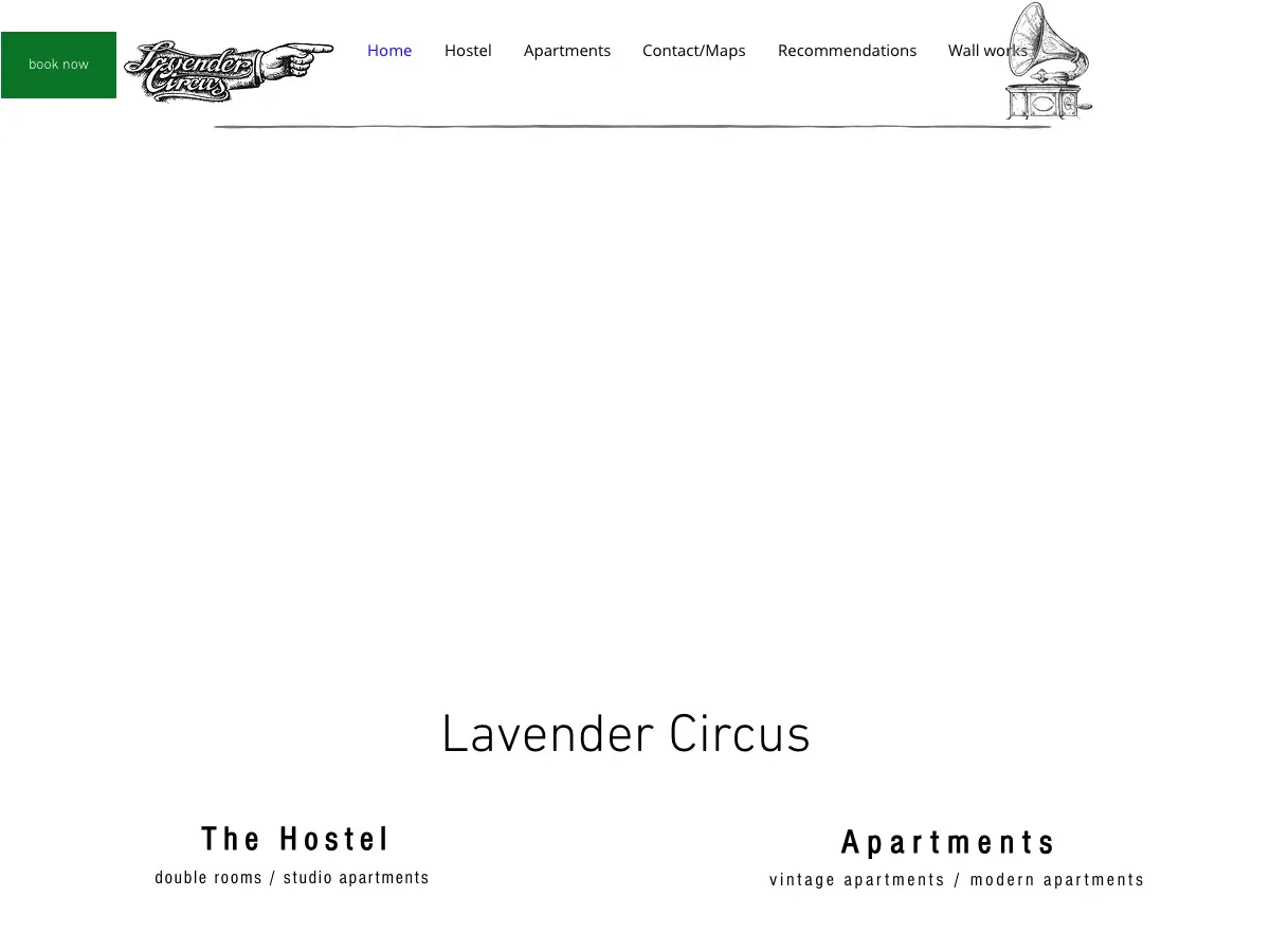 Lavender Circus Hostel's website
