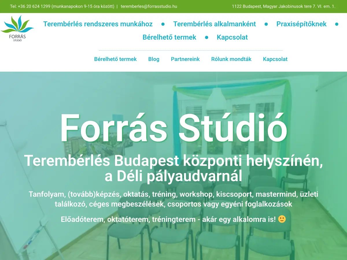 Forrás Stúdió's website