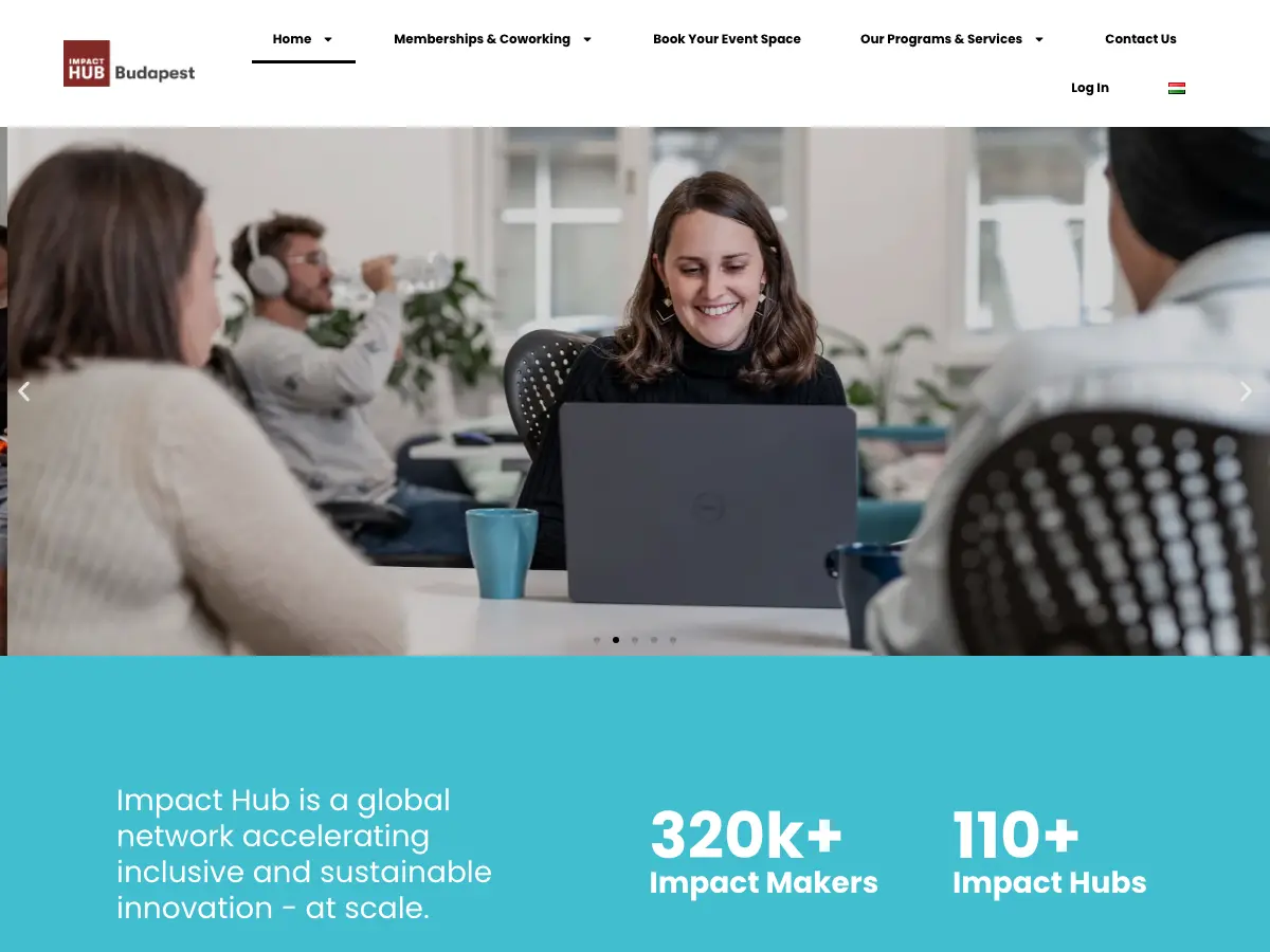 Impact Hub Budapest's website