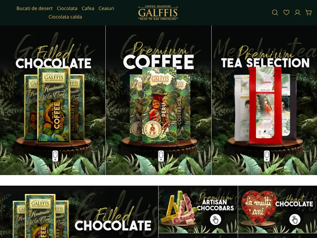 Galffis Chocolates's website
