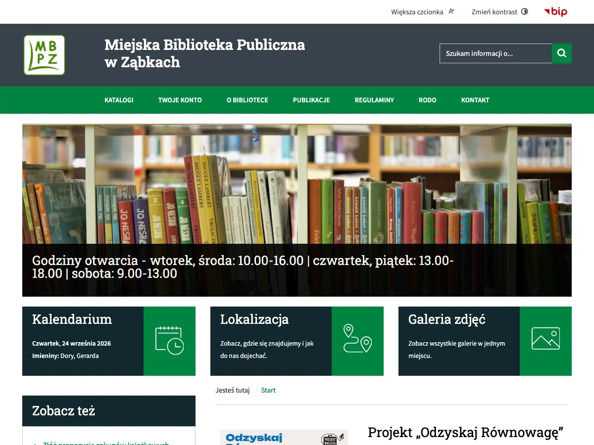 Miejska Biblioteka Publiczna's website